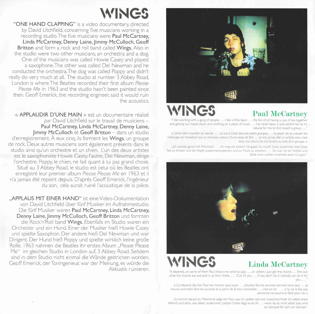 Paul McCartney And Wings – One Hand Clapping (2-CD)