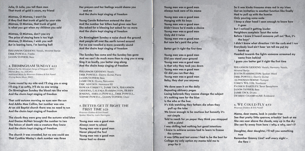 Rhiannon Giddens – Freedom Highway Music CD