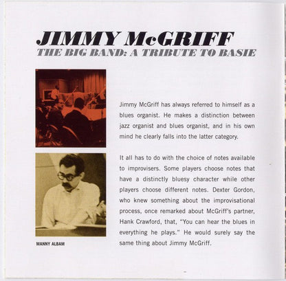 Jimmy McGriff – The Big Band: A Tribute to Basie Music CD