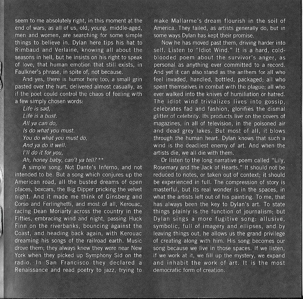Bob Dylan – Blood on the Tracks Music CD