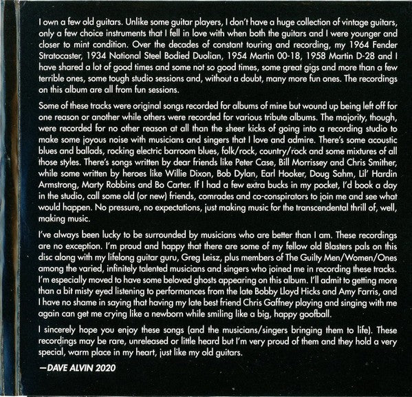 Dave Alvin – From An Old Guitar:  Rare and Unreleased Recordings Music CD