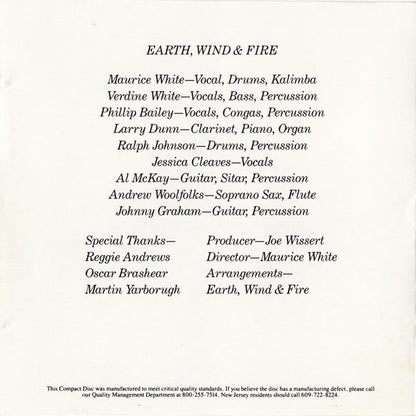 Earth, Wind & Fire – Head to the Sky Music CD