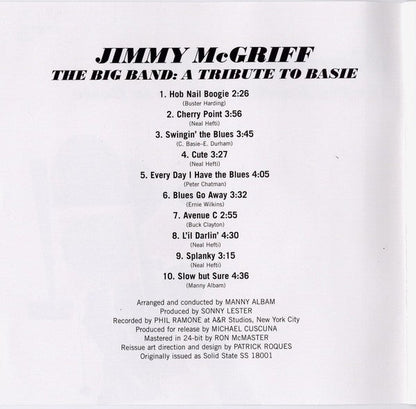 Jimmy McGriff – The Big Band: A Tribute to Basie Music CD