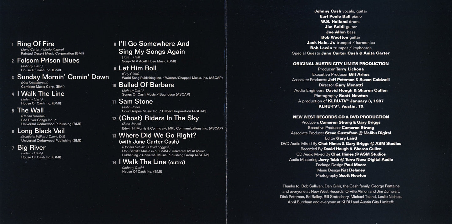 Johnny Cash – Live from Austin, TX Music CD