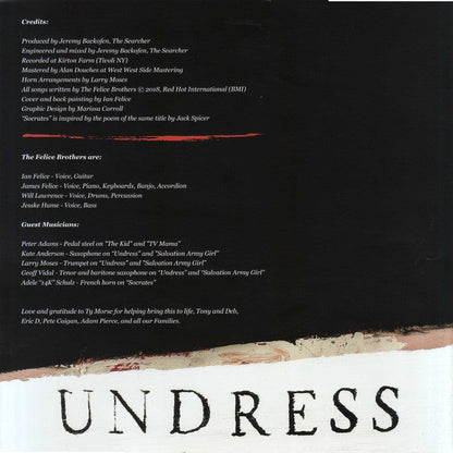 The Felice Brothers – Undress Music CD