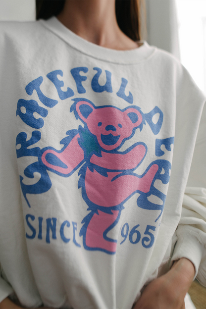 Grateful Dead 1965 Womens Sweatshirt White