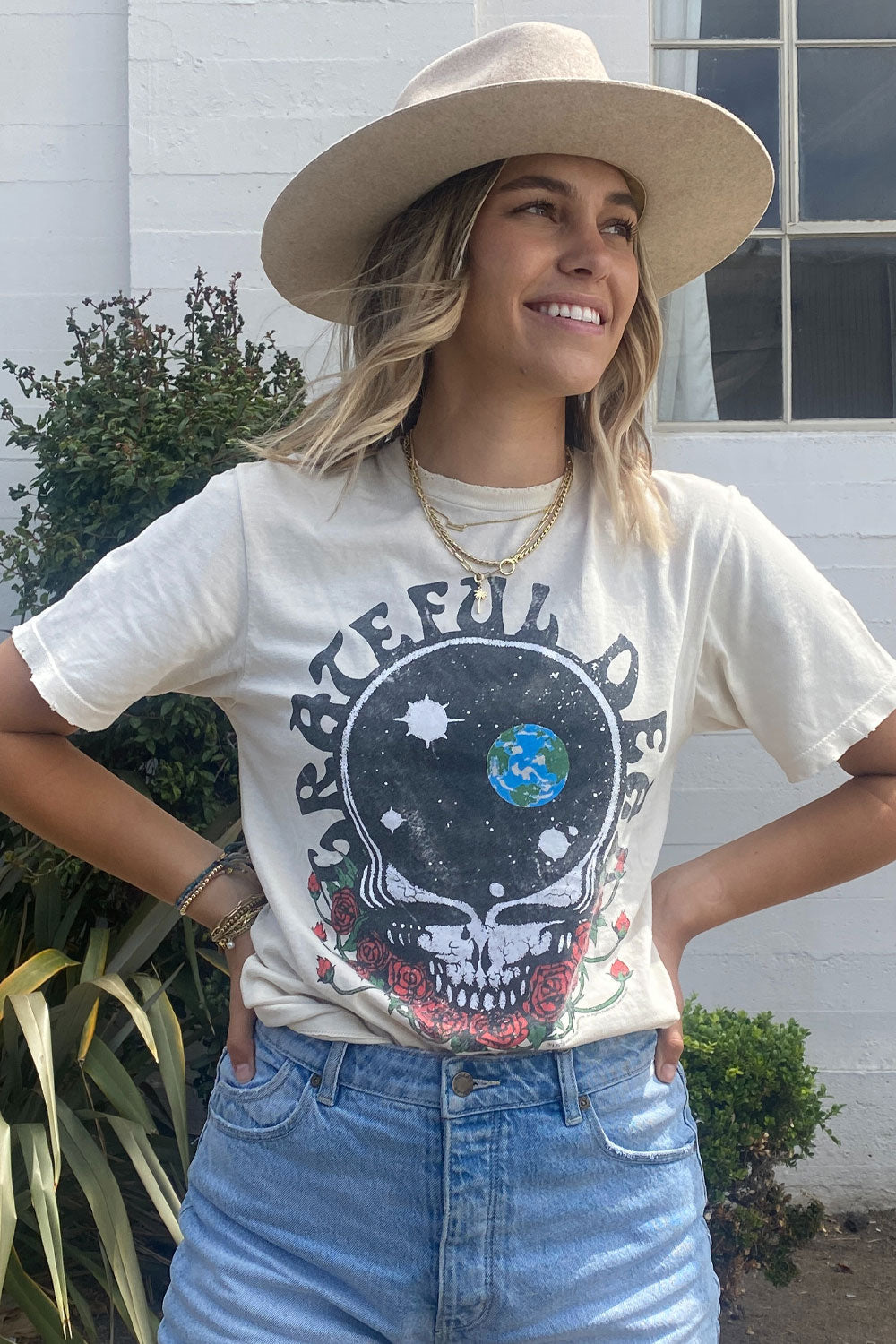 Grateful Dead 'Keep On' Tee Womens T Shirt White