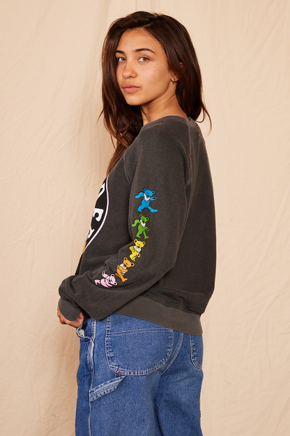 Grateful Dead Dancing Bears Crewneck Sweatshirt Black