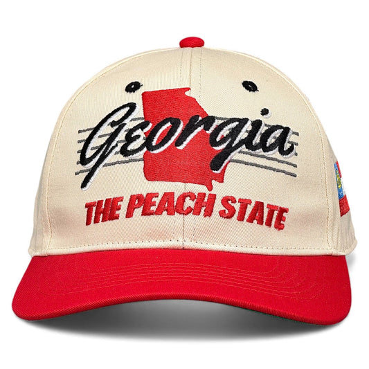 Georgia Snapback Hat - The Sanford (Cream/Red)