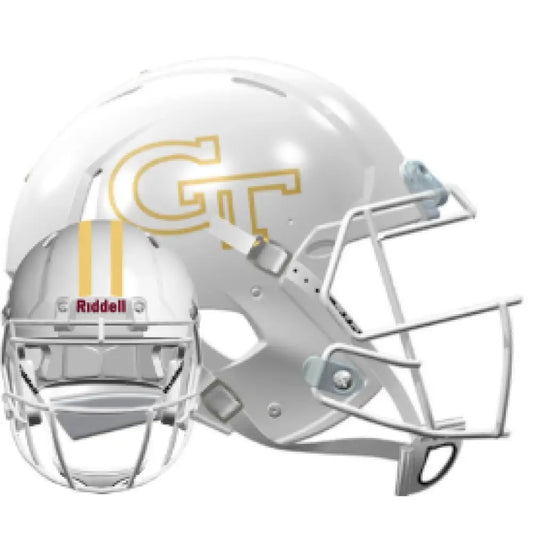 Georgia Tech Yellow Jackets Speed Replica Football Helmet Flat White NCAA
