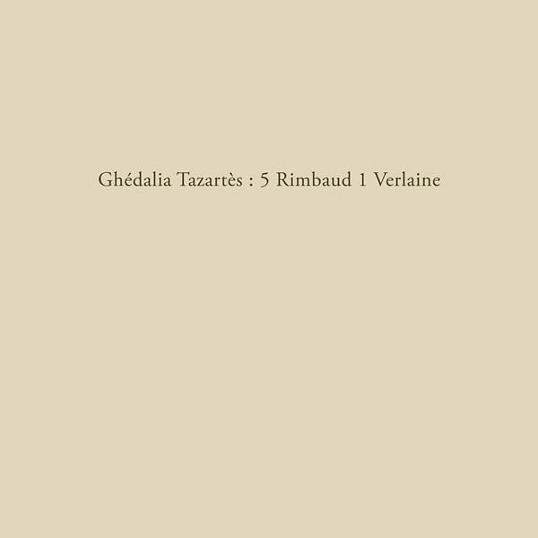GHEDALIA TAZARTES - 5 Rimbaud 1 Verlaine Vinyl Record