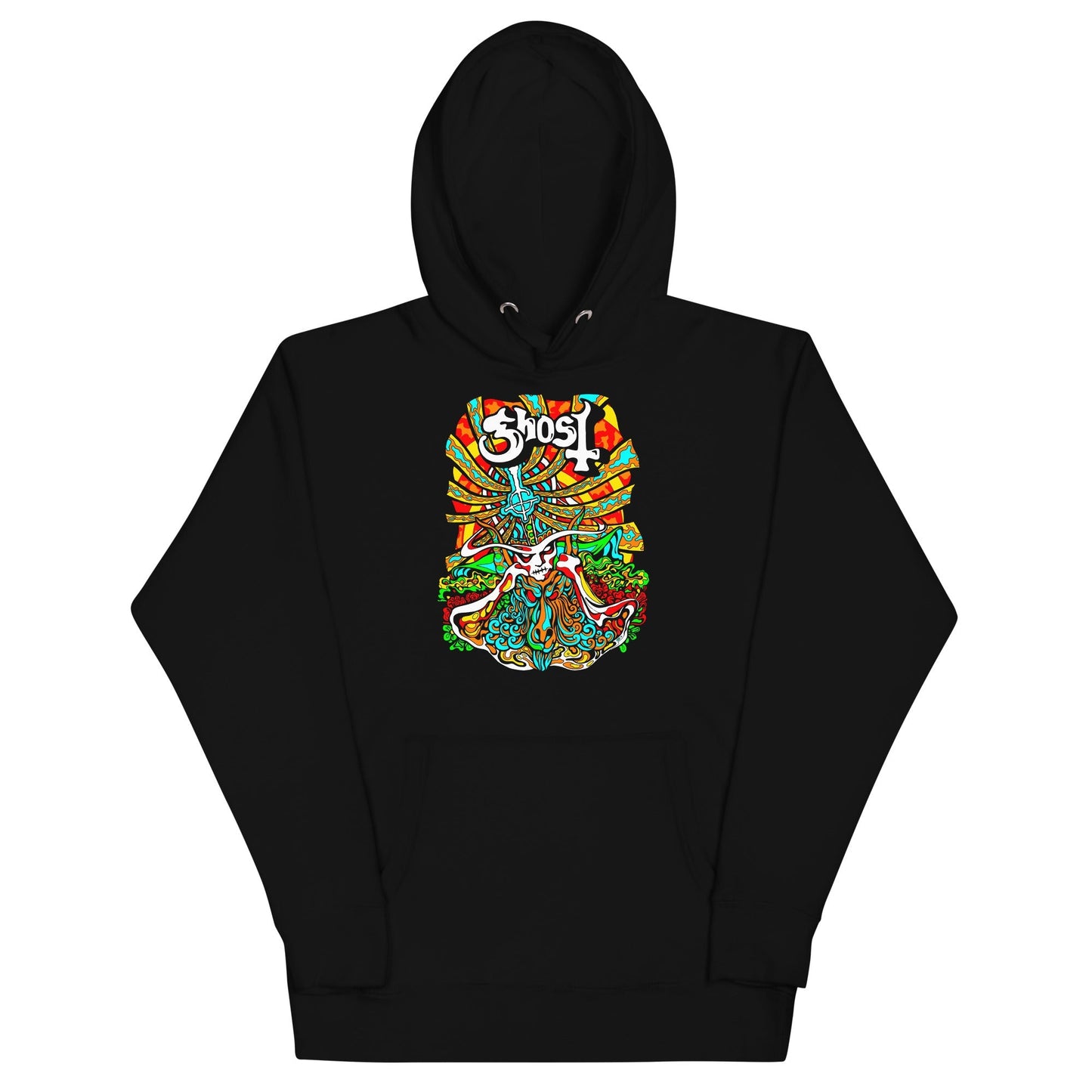 Ghost Psychedelic Mens Hoodie Black