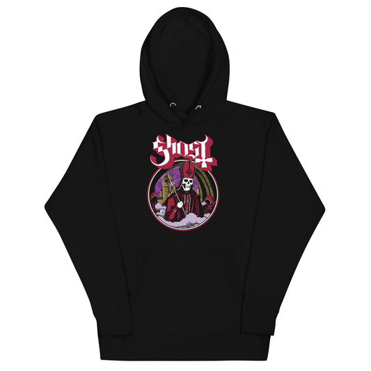 Ghost Carrying Cross Mens Hoodie Black