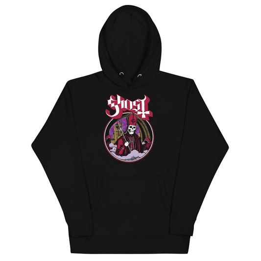 Ghost Carrying Cross Mens Officially Licensed Hoodie Black
