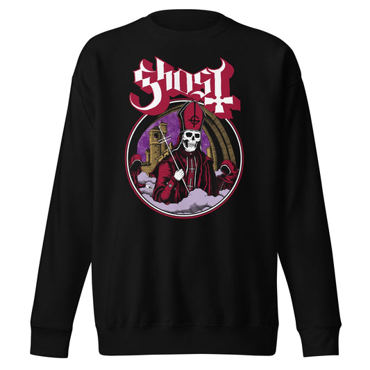 Ghost Carrying Cross Mens Sweatshirt Black