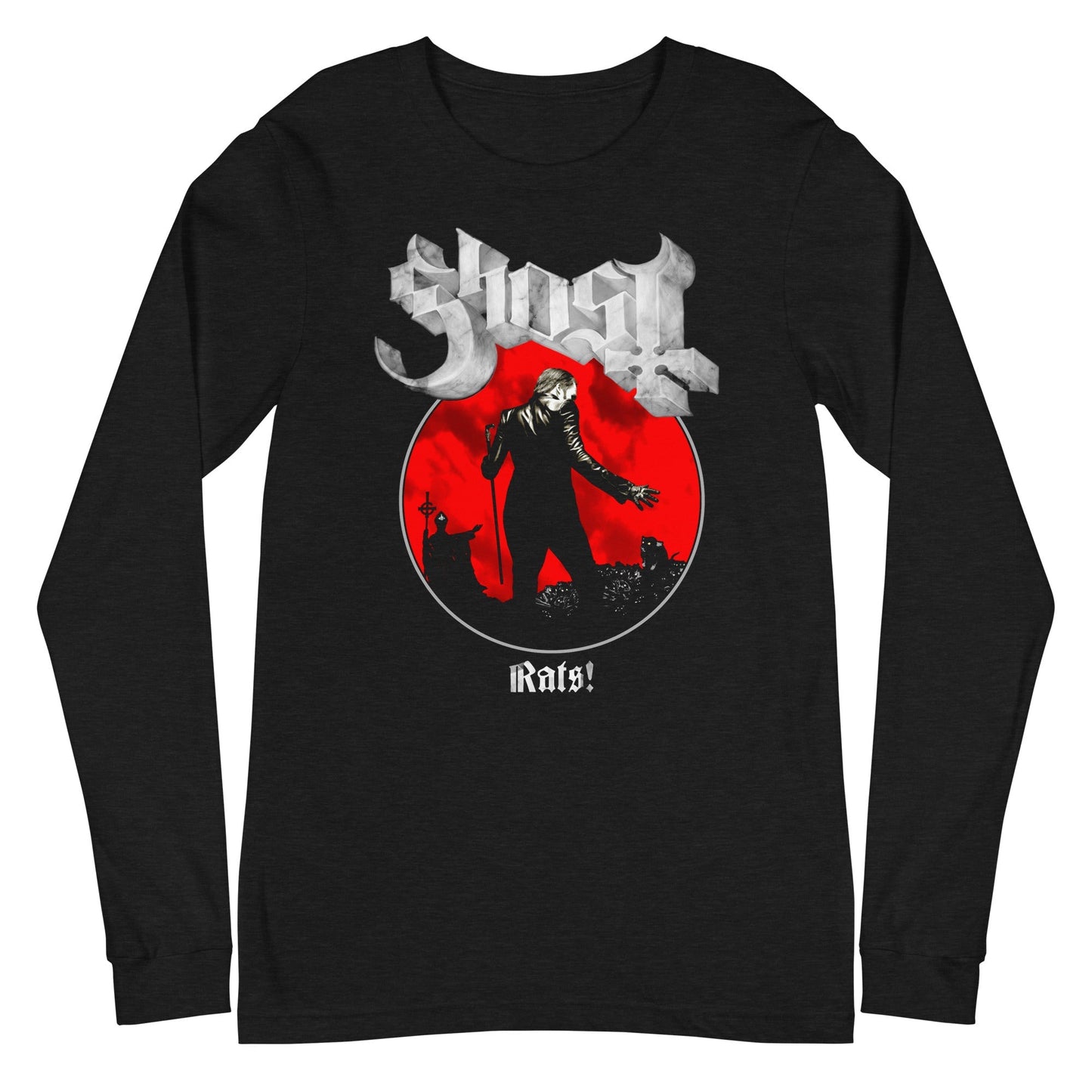 Ghost Rats! Mens Long Sleeve T Shirt Black