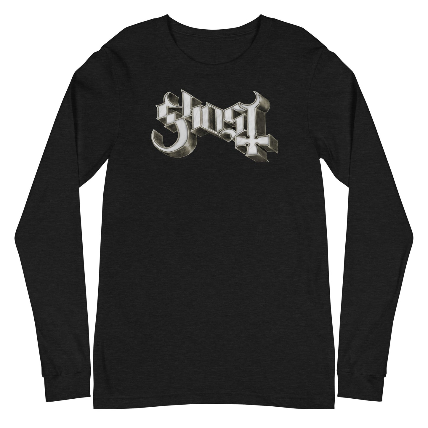 Ghost Sliver Logo Mens Long Sleeve T Shirt Black