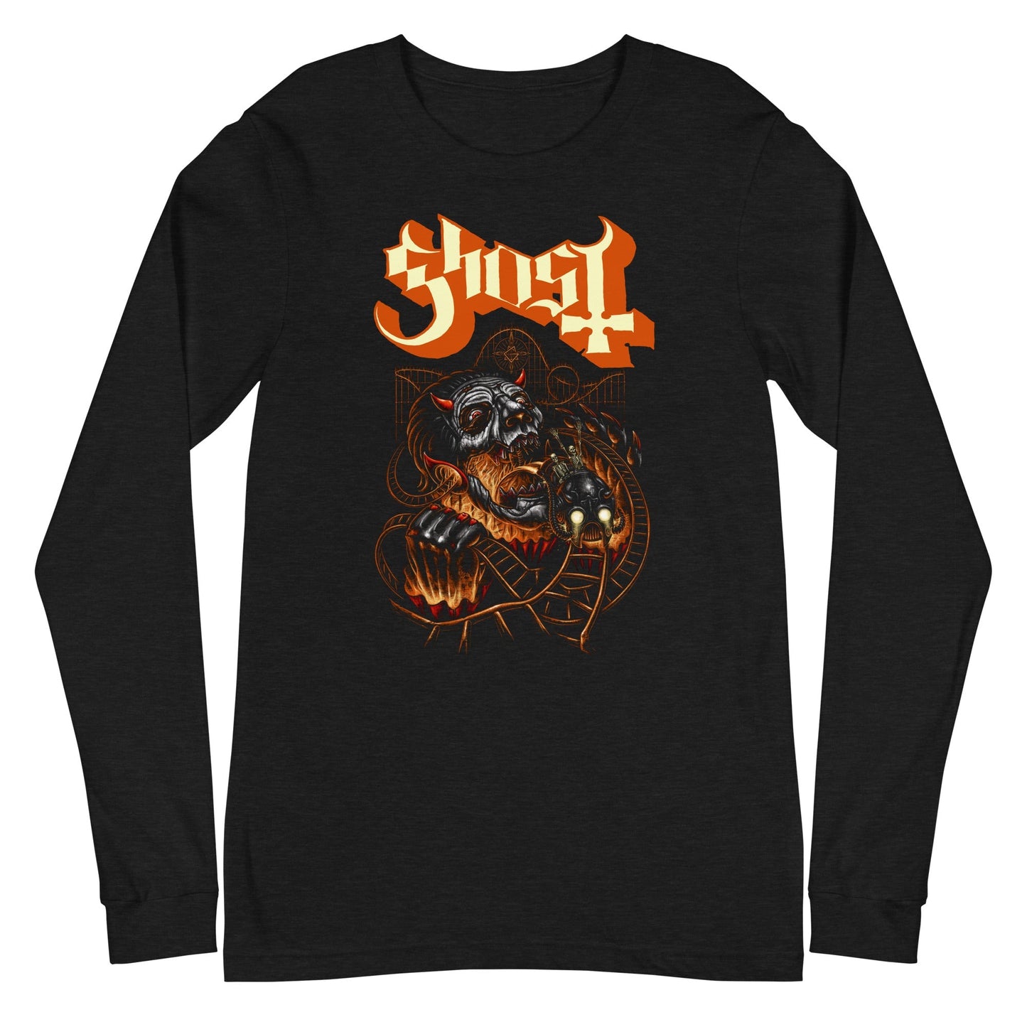 Ghost Downward Path Mens Long Sleeve T Shirt Black