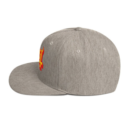 Ghost Logo Embroidered Snapback Hat Grey Officially Licensed