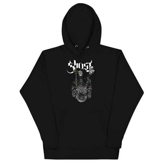 Ghost Darkness Awaits Mens Hoodie Black