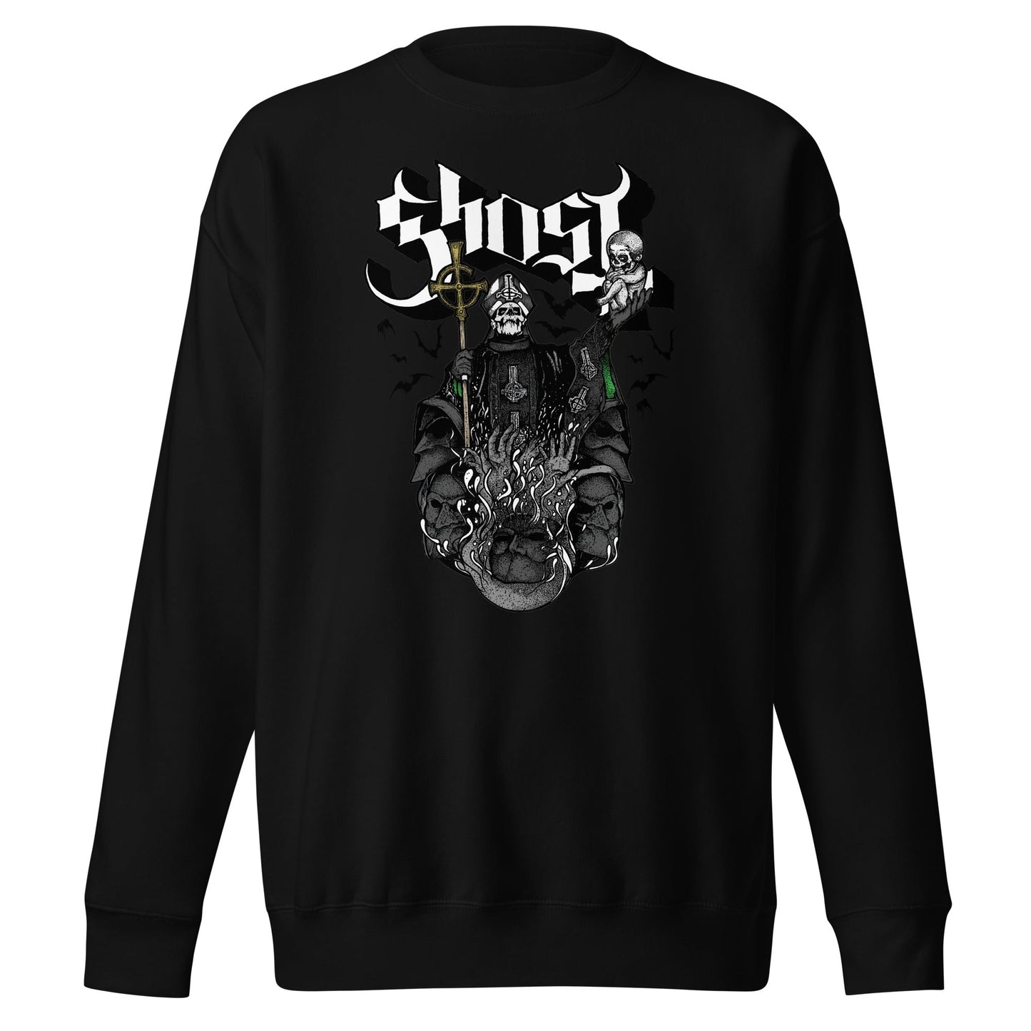 Ghost Darkness Awaits Mens Sweatshirt Black