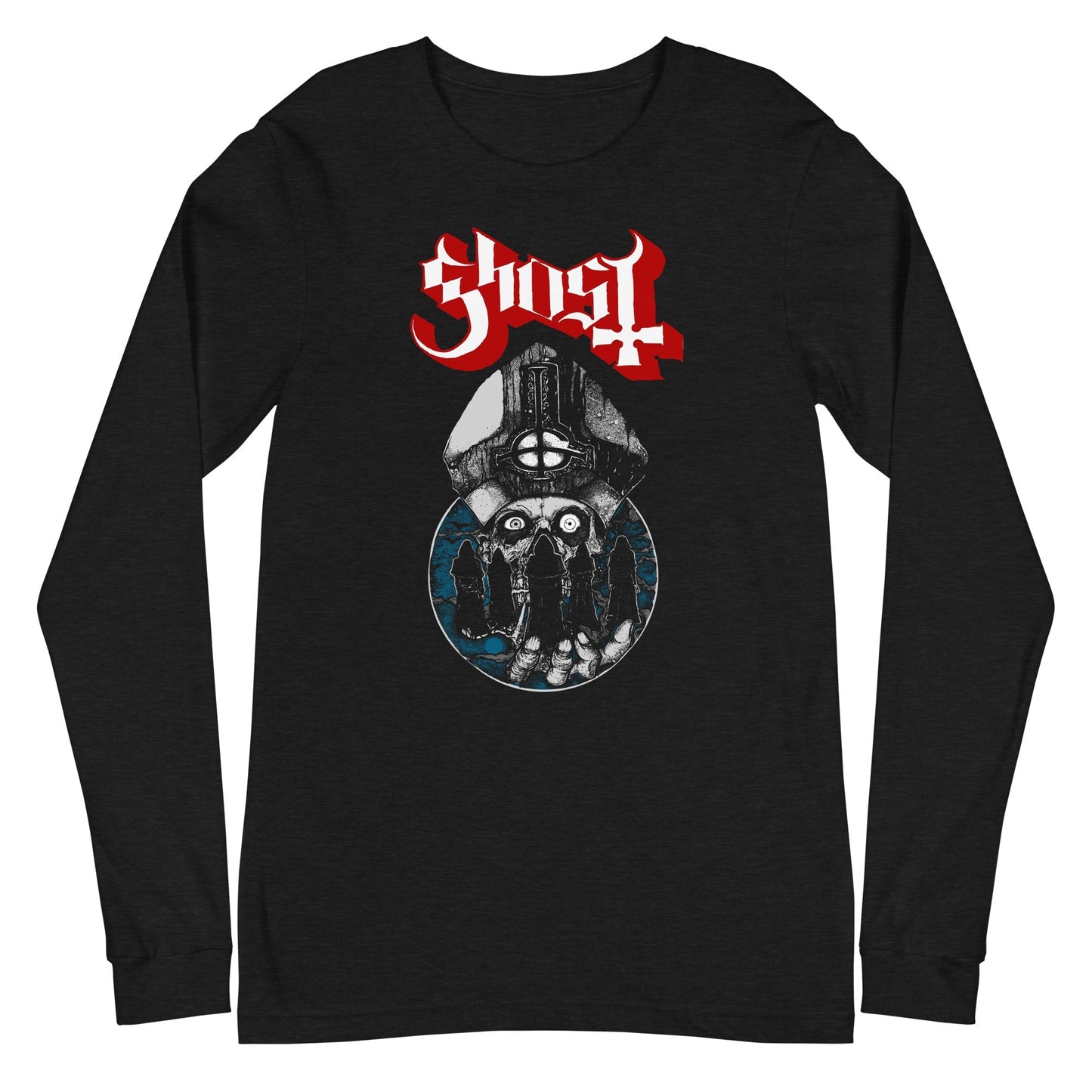 Ghost Eyes Only Mens Long Sleeve T Shirt Black