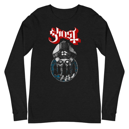 Ghost Eyes Only Mens Long Sleeve T Shirt Black