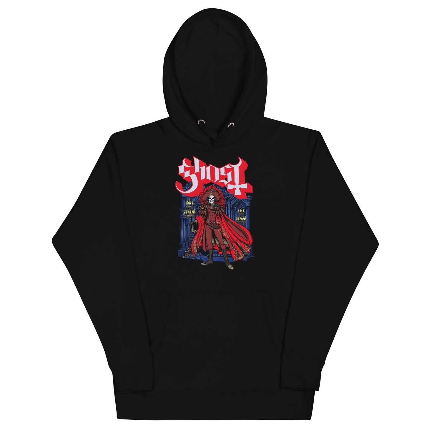 Ghost Billowing Cape Mens Hoodie Black