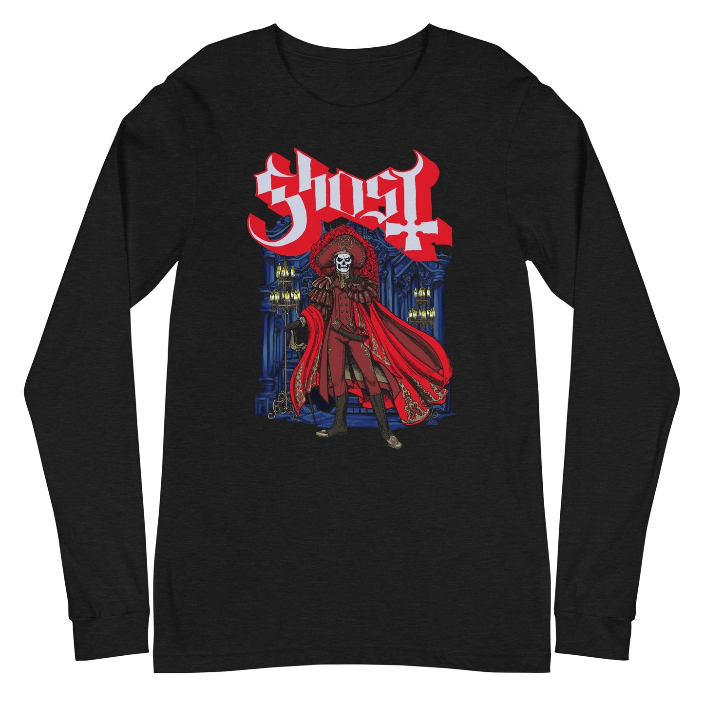 Ghost Billowing Cape Mens Long Sleeve T Shirt Black