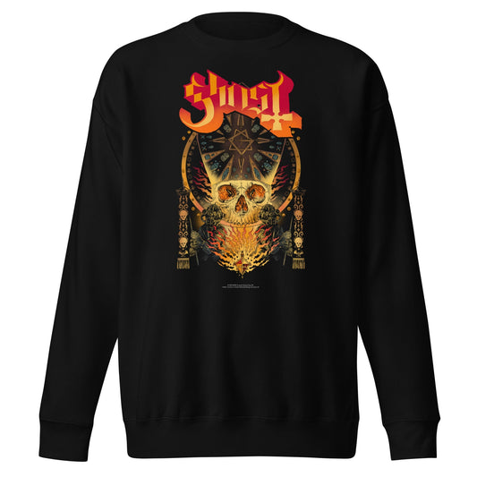 Ghost Flaming Logo Mens Sweatshirt Black