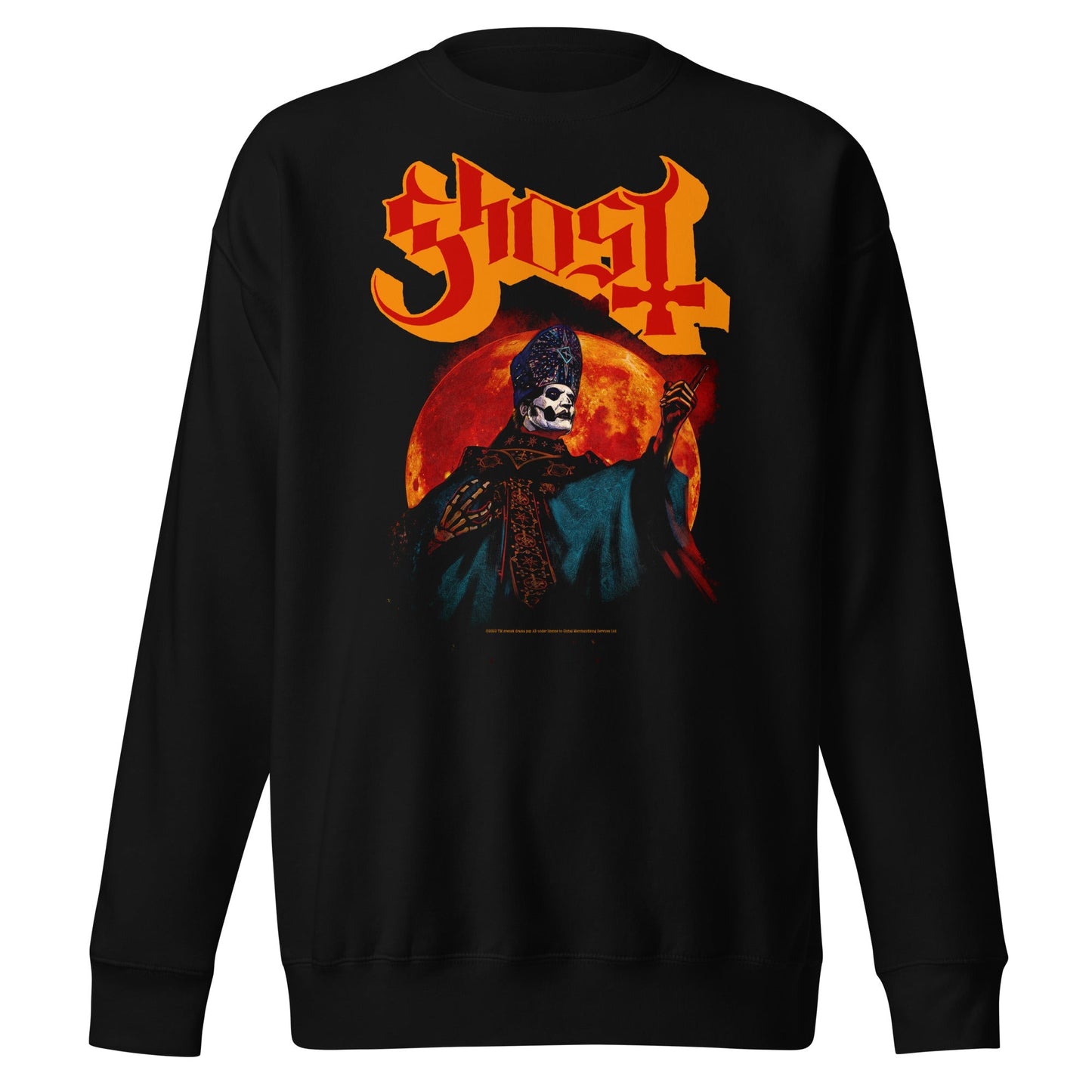 Ghost Red Moon Mens Sweatshirt Black