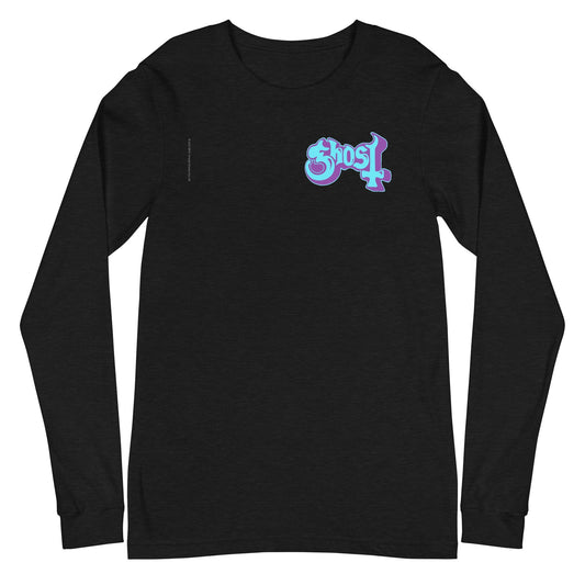 Ghost Left Chest Logo Mens Long Sleeve T Shirt Black