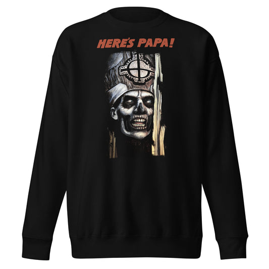 Ghost Here's Papa Mens Sweatshirt Black