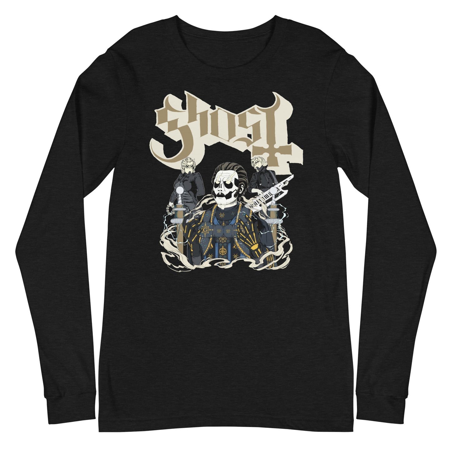 Ghost Electric Daisy Mens Long Sleeve T Shirt Black