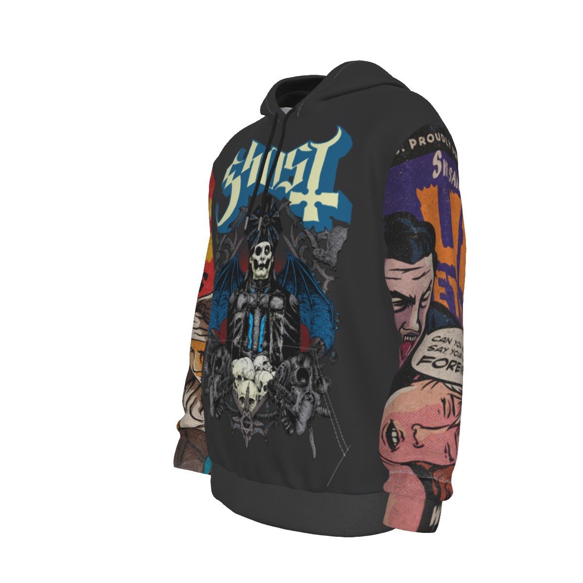 Ghost All-Over Print Pullover Hoodie Sweatshirt Officially Licensed