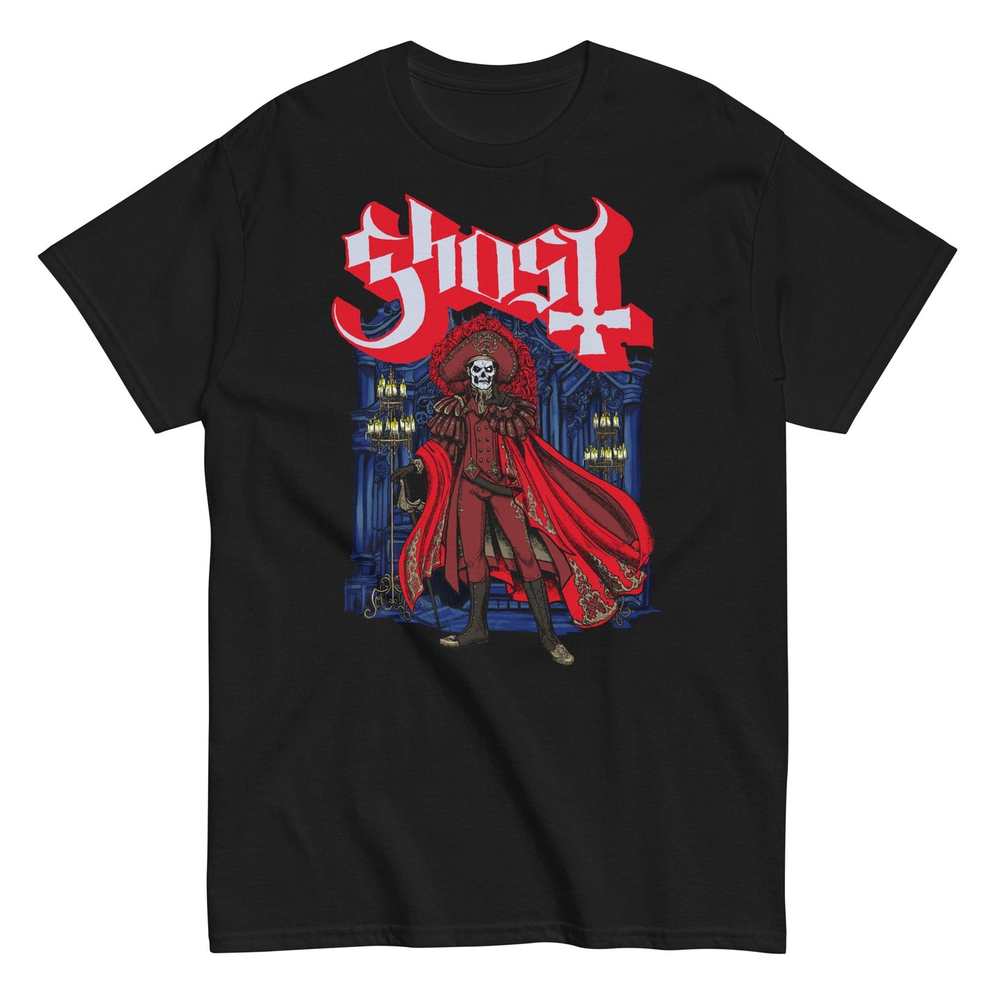 Ghost Billowing Cape Mens T Shirt Black