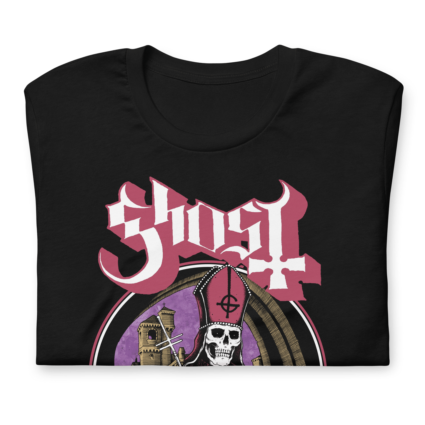 Ghost Carrying Cross Officially Licensed Mens T Shirt Black