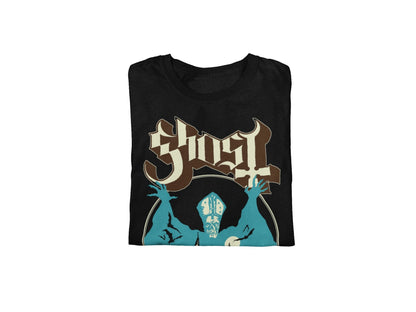 Ghost Castle Jumbo Print Mens T Shirt Black