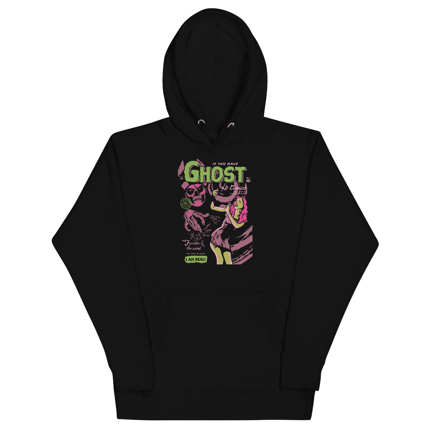 Ghost Comics Vintage Mens Officially Licensed Hoodie Black