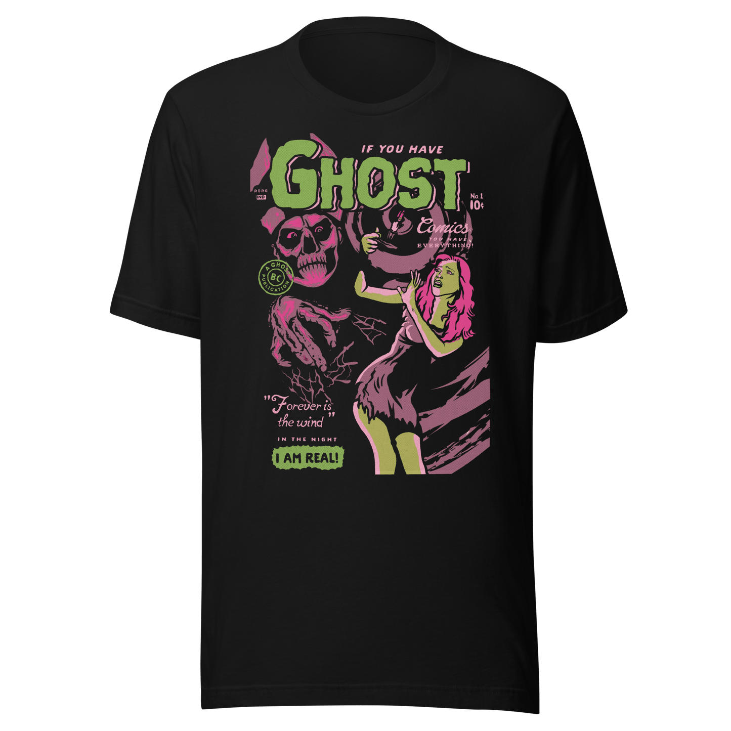 Ghost Comics Vintage Officially Licensed Mens T Shirt Black