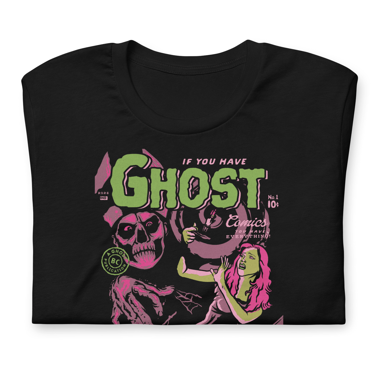 Ghost Comics Vintage Officially Licensed Mens T Shirt Black