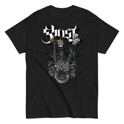 Ghost Darkness Awaits Officially Licensed Mens T Shirt Black