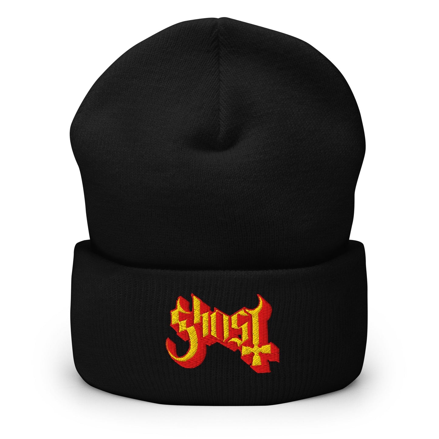 Ghost Embroidered Beanie Hat Black Officially Licensed