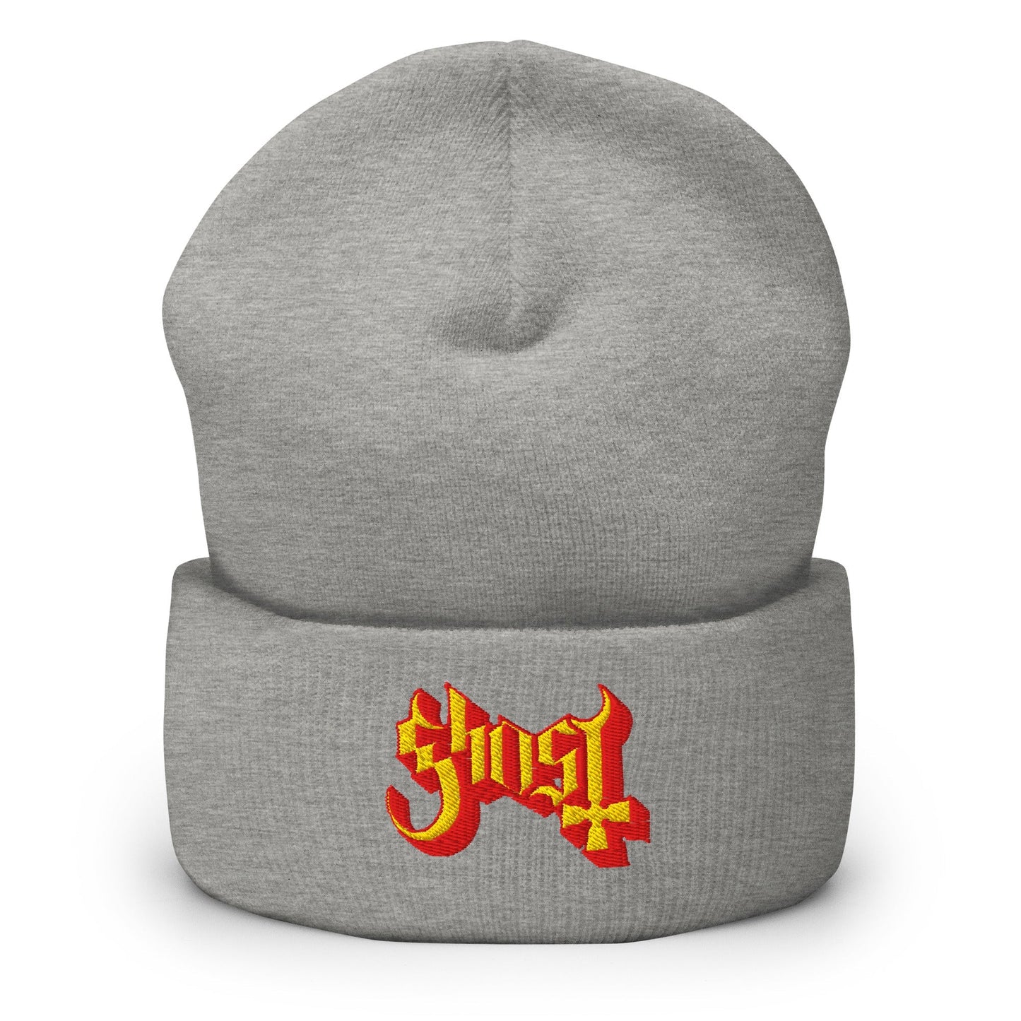 Ghost Embroidered Beanie Hat Grey Officially Licensed