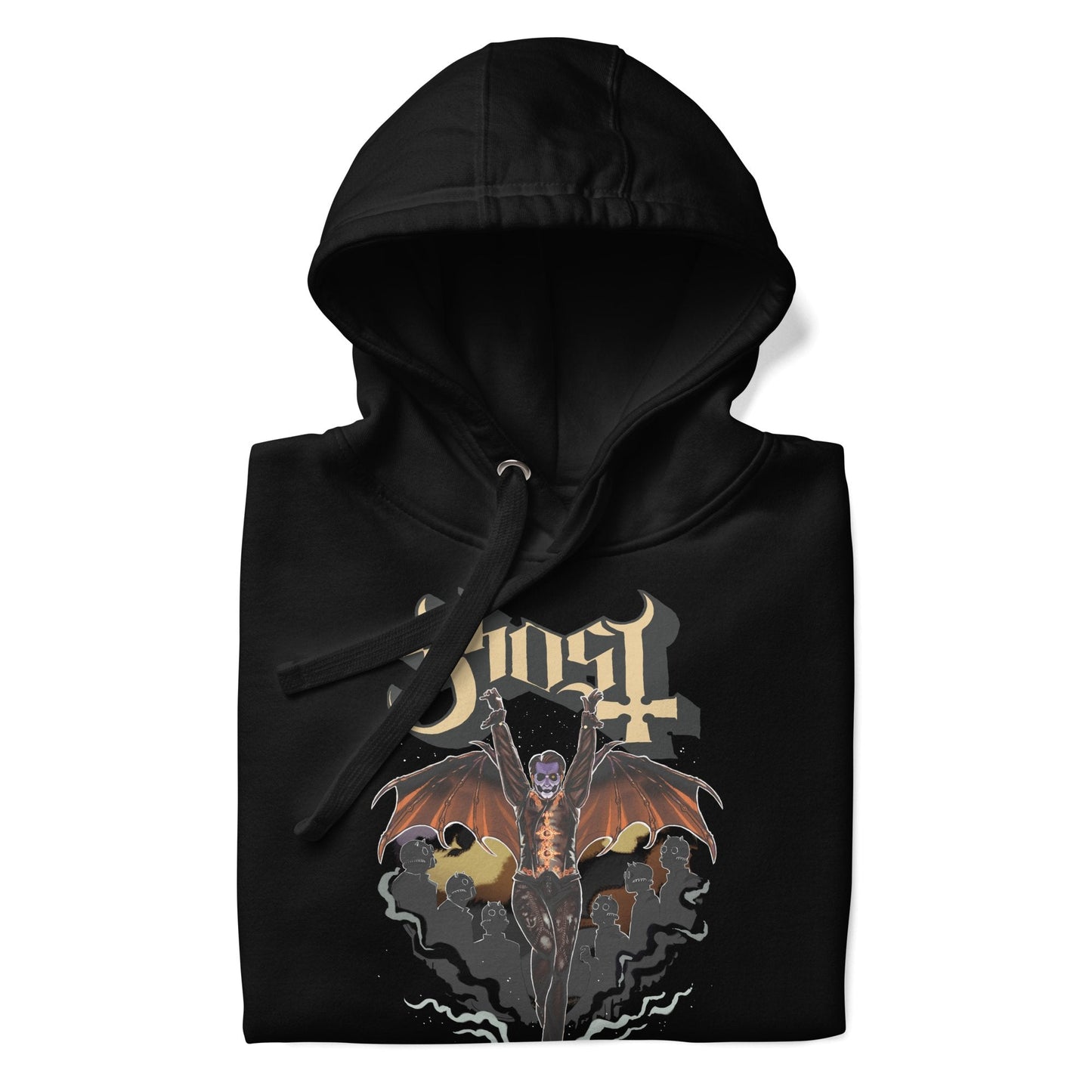 Ghost Fly Over Classic Mens Officially Licensed Hoodie Black