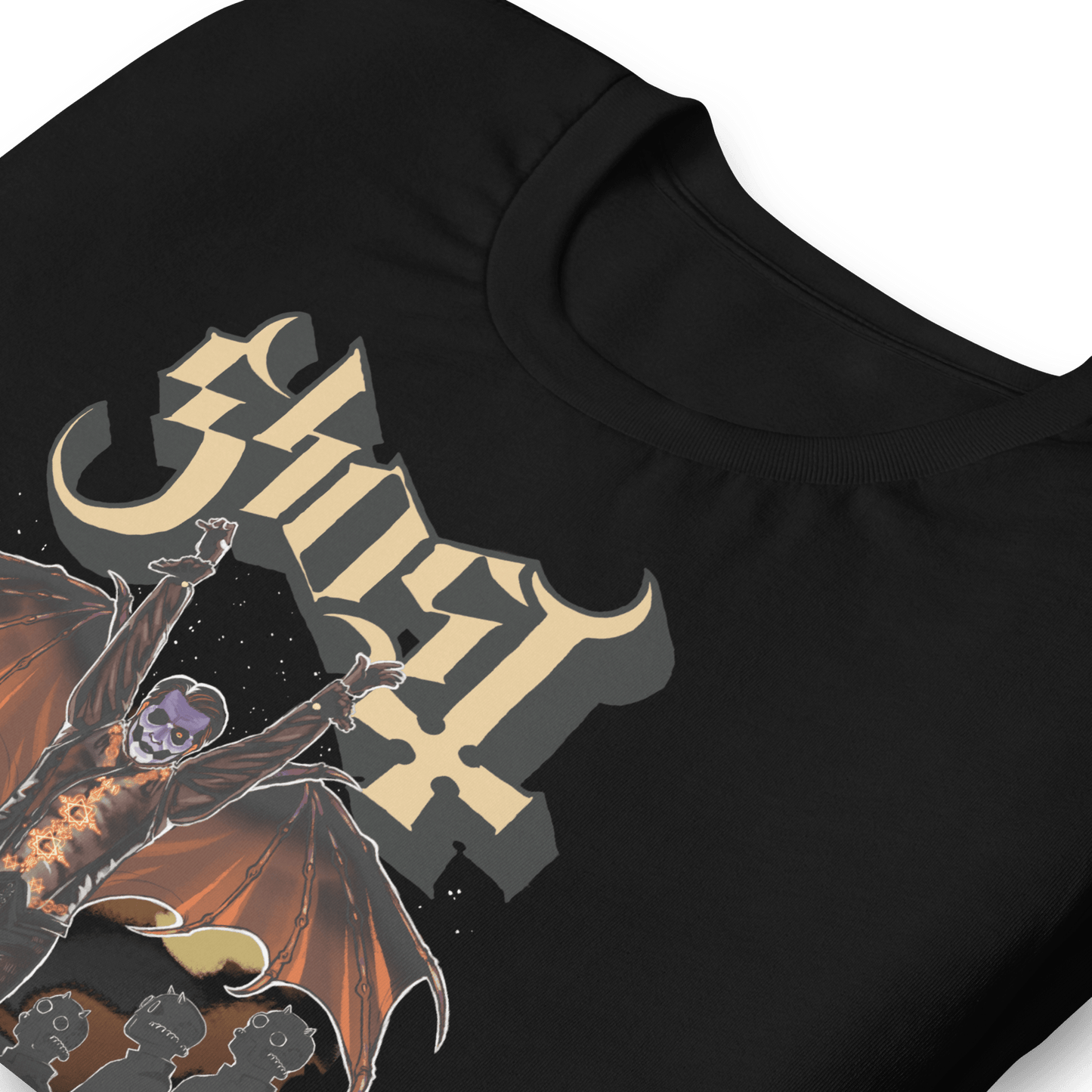 Ghost Fly Over Officially Licensed Mens T Shirt Black