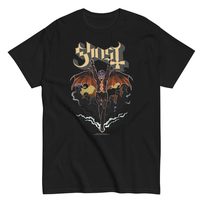 Ghost Fly Over Officially Licensed Mens T Shirt Black