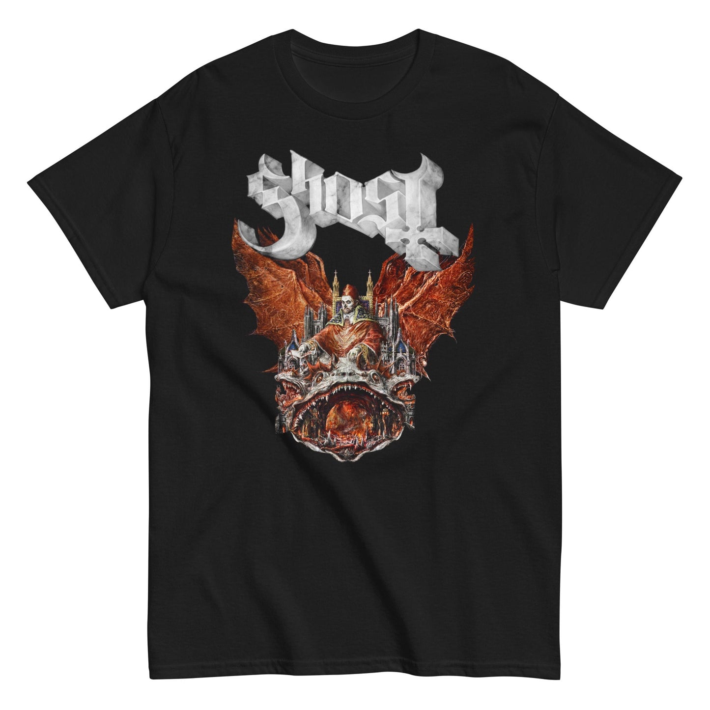 Ghost Gilded Logo Mens T Shirt Black