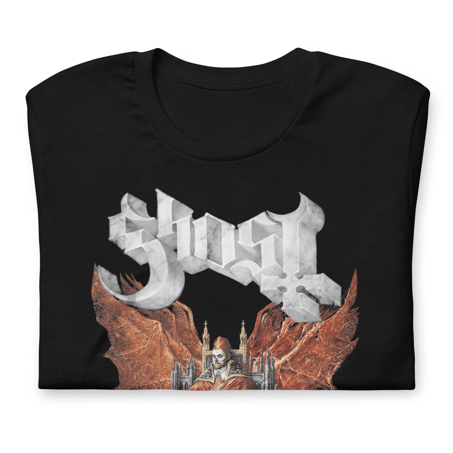 Ghost Gilded Logo Officially Licensed Mens T Shirt Black
