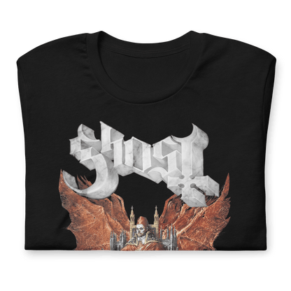 Ghost Gilded Logo Officially Licensed Mens T Shirt Black